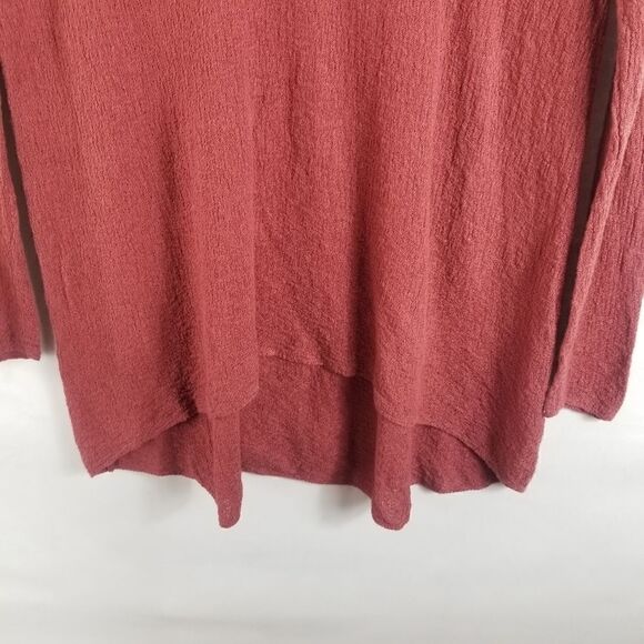 Dark Mauve Pink 100% Organic Linen Tunic. Sz L. - Picture 3 of 11